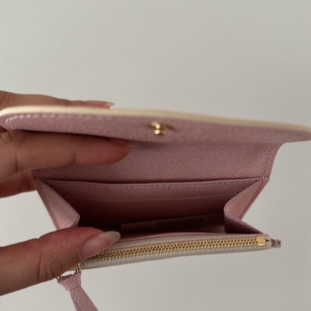 {Louis Vuitton} BNWT Damier Azur Rose Ballerine Rosalie Wallet - Picture 6 of 6